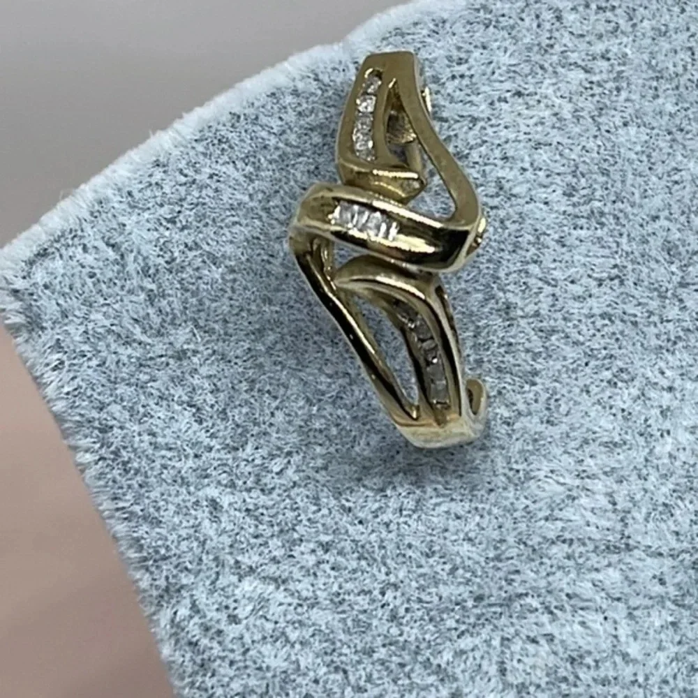 Diamonds 14k real solid‎ gold earrings​​​